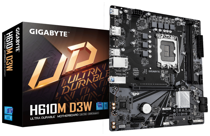 Gigabyte H610M D3W DDR5 Micro ATX Socket LGA 1700 Gigabyte H610M D3W DDR5 Micro ATX Socket LGA 1700