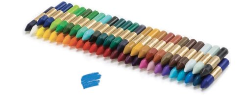Manley Lápices de Cera Azul Celeste n.17, Caja de 12 Unidades