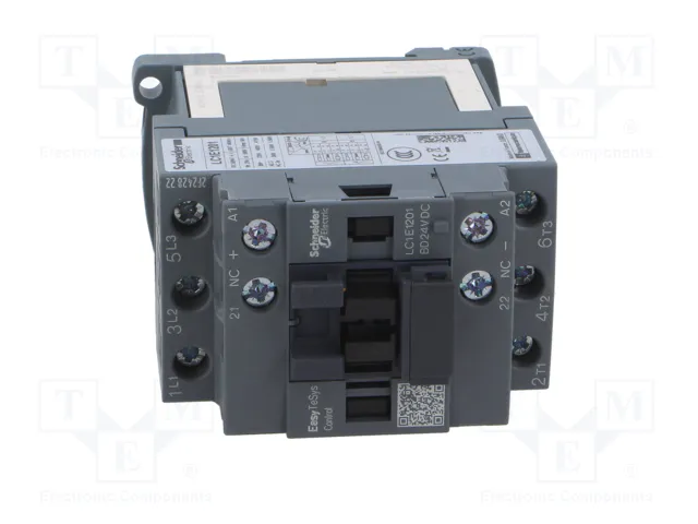 SCHNEIDER ELECTRIC Contactor Easy TeSys LC1E1201BD 3-polar 24VDC 12A