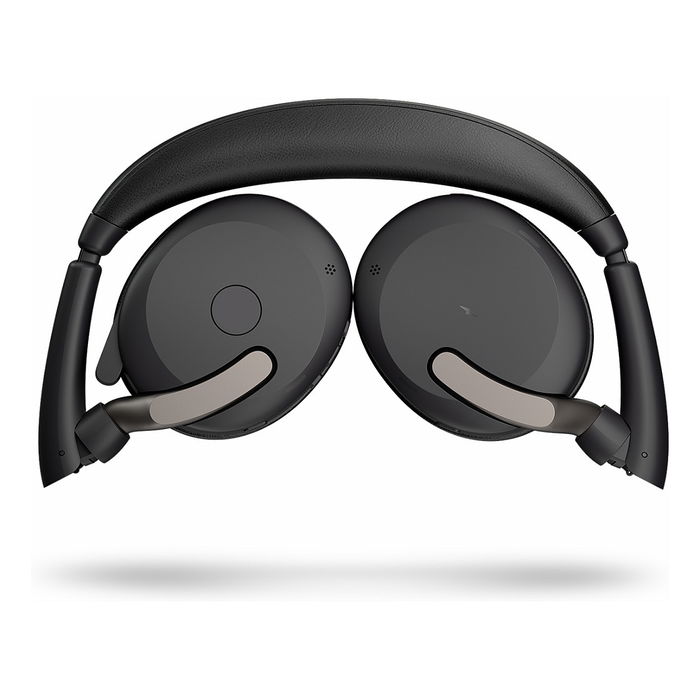 Jabra Evolve2 65 Flex Link380c UC Stereo con Base de Carga Inalámbrica Auriculares Diadema Inalámbricos y USB Cancelación de Ruido para Oficina/Centro de Llamadas Negro