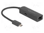 DeLOCK Adaptador USB Type-C™ a 2,5 Gigabit LAN con Power Delivery 100 W Negro