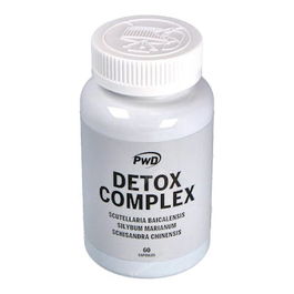 PWD NUTRITION Detox Complex 60 Cápsulas | Cardo Mariano, Silimarina, Diente de León, Glutatión | Apoyo Hepático y Depurativo