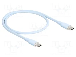 DeLOCK Cable USB Type-C a USB Type-C PD 3.0 60 W 0,5 m Azul Silicona