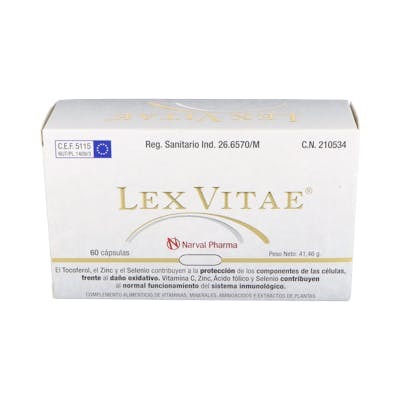 LEX VITAE Q10 y Polifenoles de Uva 60 cápsulas