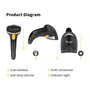 Equip Lector de códigos de barras 1D/2D USB con soporte, Negro