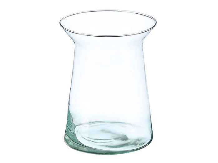 Giftdecor Jarron Cristal Transparente Ancho 20 cm Boca Abierta 14 x 20.5 x 14 cm (Set de 12)