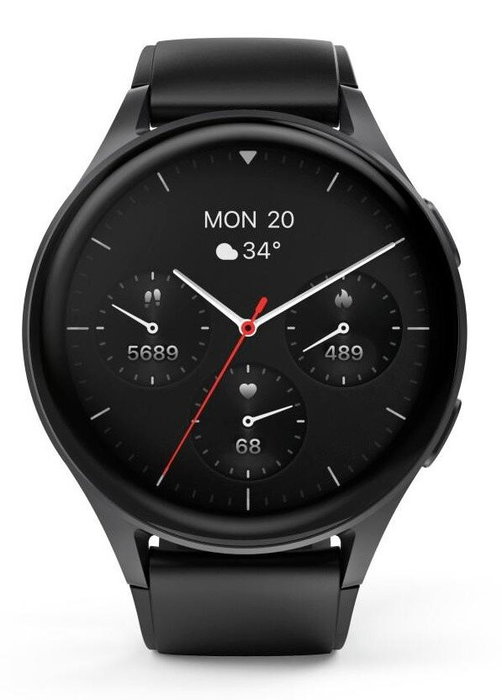 Hama 8900 Smartwatch Negro Caja Acero Pulsera Silicona Hombre Mujer Android iOS GPS Amoled Hama 8900 Smartwatch Negro Caja Acero Pulsera Silicona Hombre Mujer Android iOS GPS Amoled