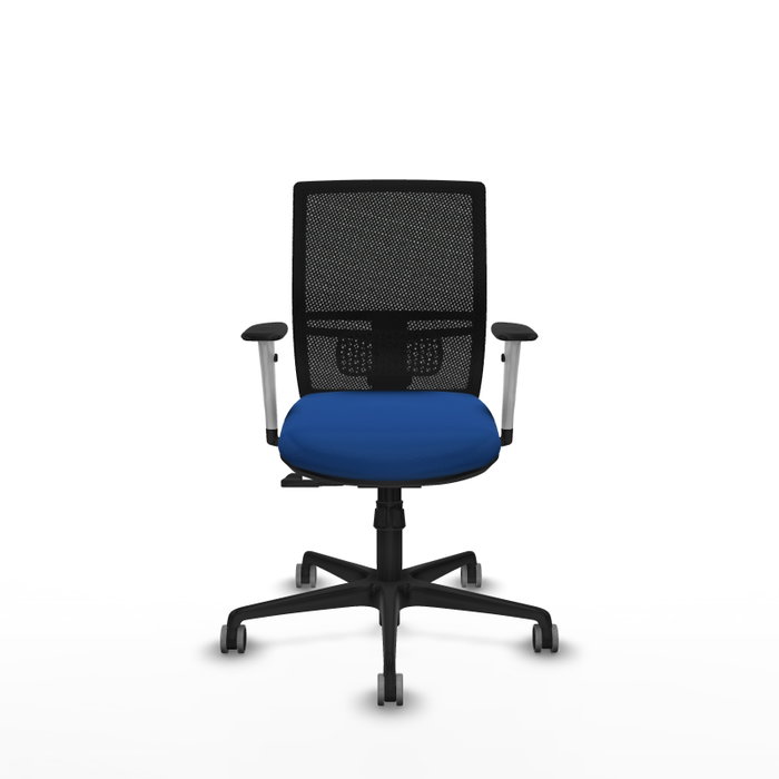PIQUERAS Y CRESPO Silla de oficina Yunquera Azul y Negro con Mecanismo Sincro