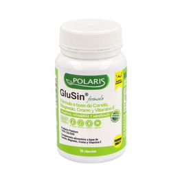 POLARIS Glusin Canela Magnesio Cromo Vitamina E 600Mg 30Cap Control Glucosa Suplemento Sin Gluten Sin Lactosa