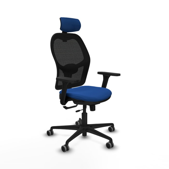 PIQUERAS Y CRESPO Silla de oficina Jorquera con mecanismo Sincro/Traslack, Azul y Negro PIQUERAS Y CRESPO Silla de oficina Jorquera con mecanismo Sincro/Traslack, Azul y Negro