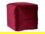 Giftdecor Puff Cuadrado Terciopelo Granate 30 x 30 cm (Set de 4)