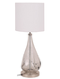 DKD Home Decor Lámpara de Sobremesa Cristal Orgánico Transparente y Crudo