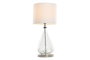 DKD Home Decor Lámpara de Sobremesa Cristal Orgánico Transparente y Crudo