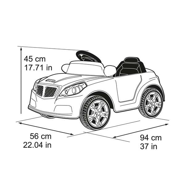 Feber Coche de Batería Radio Control Twinkle Car 12V 45x56x94 cm Modelos Surtidos