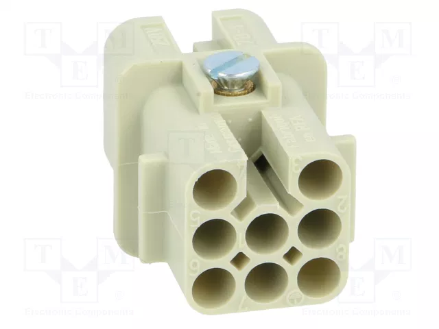 HARTING Han® D Plantilla de Contacto Hembra 7+PE