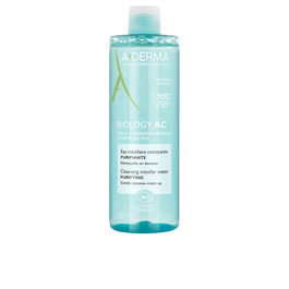 A-Derma BIOLOGY AC Agua Micelar 400 ml - Limpia Suavemente, Desmaquilla, Purifica y Cierra Poros
