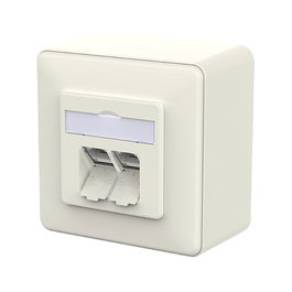 METZ CONNECT Anschlussdose E-DAT C6A IDC 2 Port RJ-45 Blanco - Referencia 130D380002-I