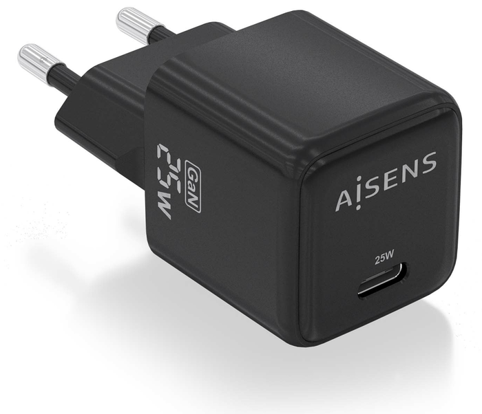 Aisens Cargador GaN 25W USB-C Negro