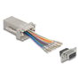 DeLOCK Adaptador D-Sub 9 pin hembra a RJ50 hembra con kit de montaje, Gris