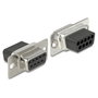 DeLOCK Adaptador D-Sub 9 pin hembra a RJ50 hembra con kit de montaje, Gris