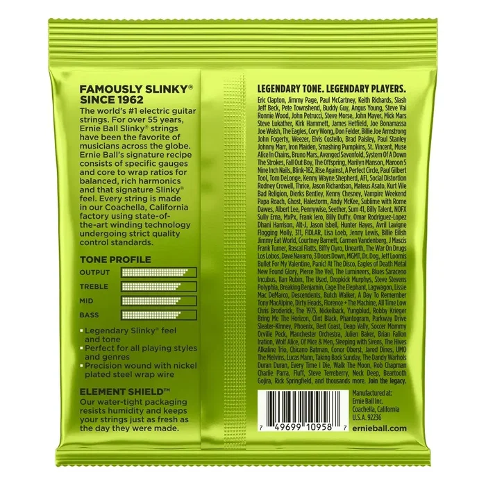 ERNIEBALL Juego Eléctrica Slinky 8 St. 10-74