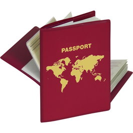 Herma RFID-Protector para pasaporte, 1 hoja con 2 fundas internas, Rojo