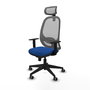 PIQUERAS Y CRESPO Silla de oficina Cilanco con mecanismo Sincro, Azul y Gris