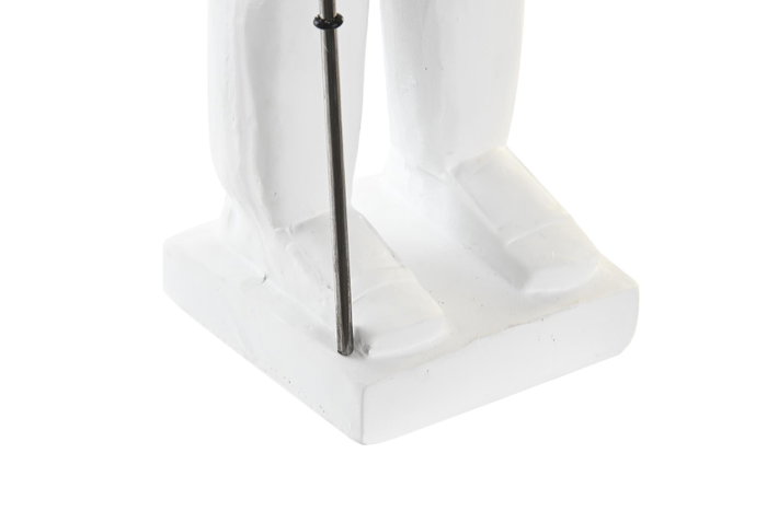 DKD Home Decor Figura de Guerrero Blanco y Dorado en Resina DKD Home Decor Figura de Guerrero Blanco y Dorado en Resina