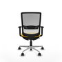 PIQUERAS Y CRESPO Silla de oficina Haches Amarillo y Blanco