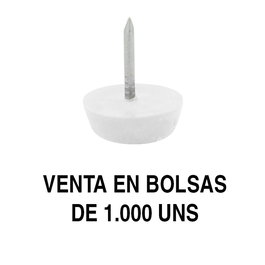 HERRAJES ALK Otto Deslizante-Quitarruido Blanco Ø15 Ø17 Ø20 Bolsa 1000 Unidades