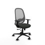 PIQUERAS Y CRESPO Silla de oficina Cilanco con mecanismo Sincro/Traslack, Negro y Gris