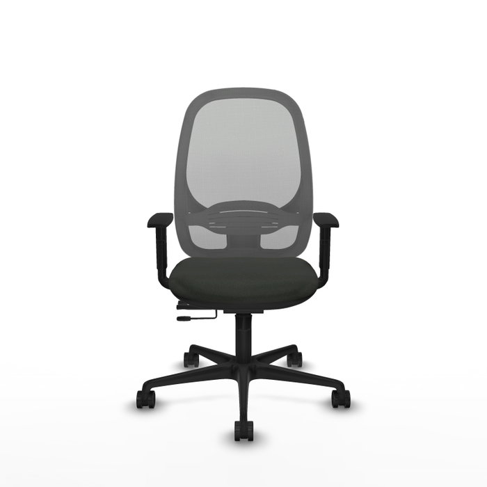 PIQUERAS Y CRESPO Silla de oficina Cilanco con mecanismo Sincro/Traslack, Negro y Gris
