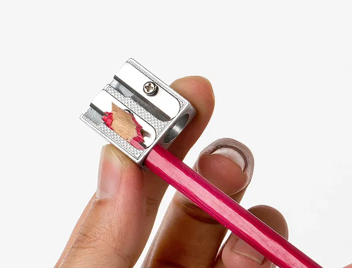 Q-connect Sacapuntas Metálico 2 Usos Cuña