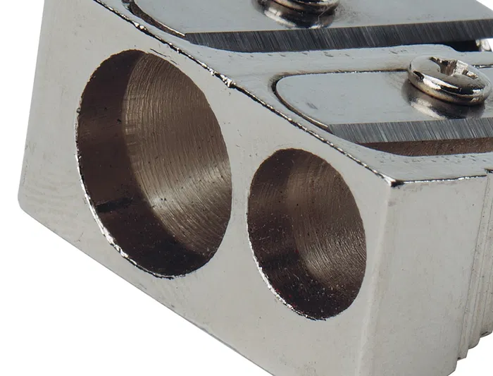 Q-connect Sacapuntas Metálico 2 Usos Cuña