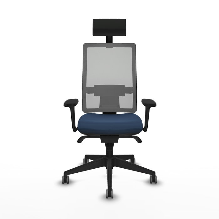 PIQUERAS Y CRESPO Silla de oficina Horna con mecanismo Sincro, Azul marino y Gris PIQUERAS Y CRESPO Silla de oficina Horna con mecanismo Sincro, Azul marino y Gris