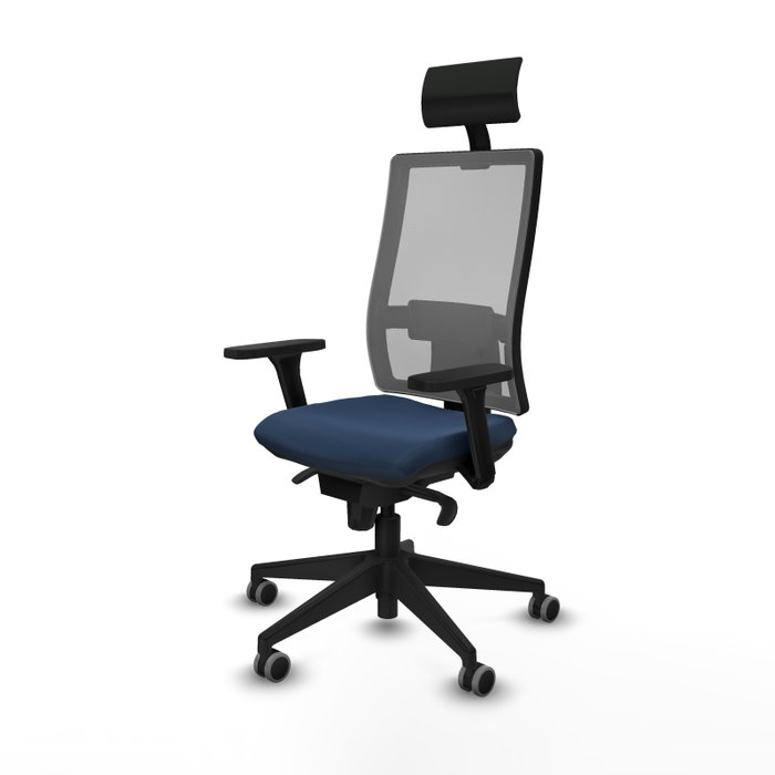 PIQUERAS Y CRESPO Silla de oficina Horna con mecanismo Sincro, Azul marino y Gris PIQUERAS Y CRESPO Silla de oficina Horna con mecanismo Sincro, Azul marino y Gris