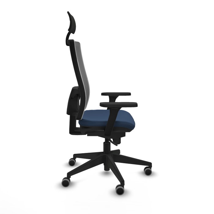 PIQUERAS Y CRESPO Silla de oficina Horna con mecanismo Sincro, Azul marino y Gris PIQUERAS Y CRESPO Silla de oficina Horna con mecanismo Sincro, Azul marino y Gris
