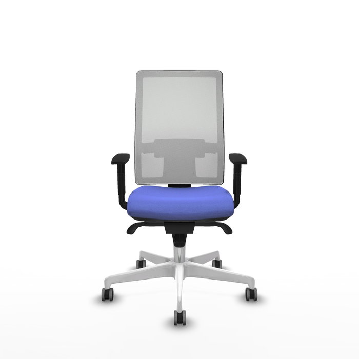 PIQUERAS Y CRESPO Silla de oficina Horna con mecanismo Sincro, Azul claro y Blanco