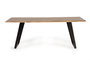 Giner y Colomer Mesa de Comedor Acacia Natural con Patas de Metal Negro 205 cm