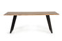 Giner y Colomer Mesa de Comedor Acacia Natural con Patas de Metal Negro 205 cm