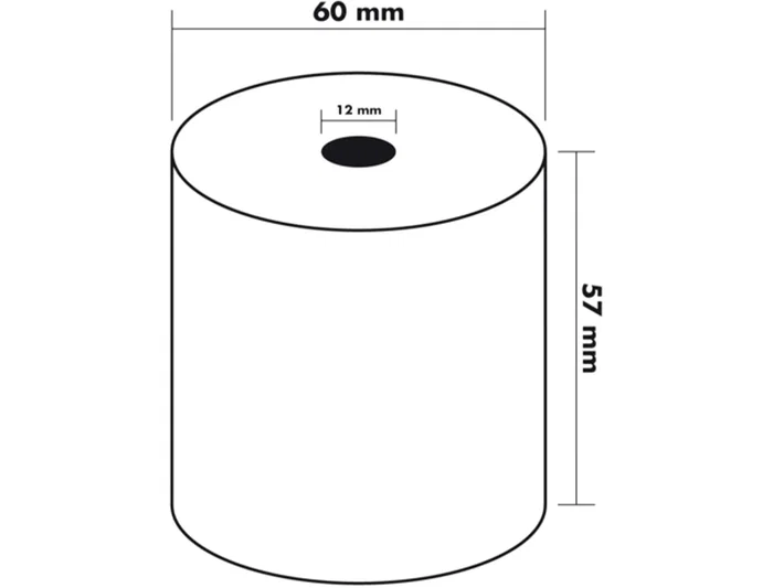 Q-connect Rollo Sumadora Térmico 57 mm Ancho x 60 mm Diámetro Sin Bisfenol A