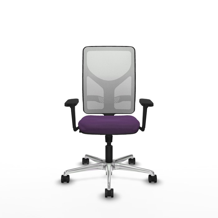 PIQUERAS Y CRESPO Silla de oficina Motilla con mecanismo Sincro, Morada y Blanca