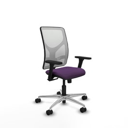 PIQUERAS Y CRESPO Silla de oficina Motilla con mecanismo Sincro, Morada y Blanca