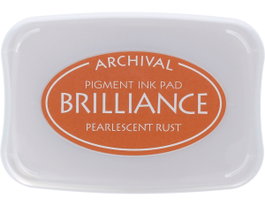 Tsukineko Almohadilla de tinta Brilliance color óxido perlado efecto nacarado 95x65mm