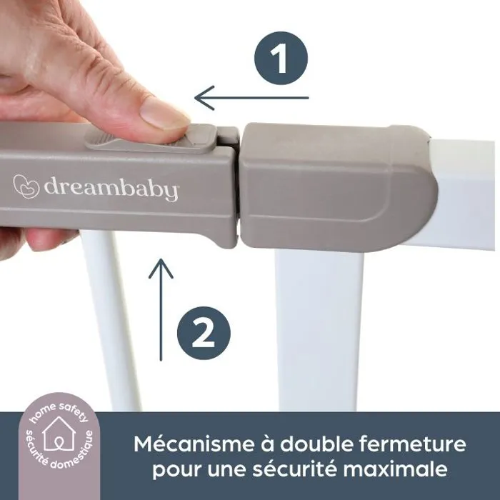 Dreambaby Barrera de Seguridad para Niños Ava, Montaje a Presión para Altura 75-108 cm y hasta 76 cm, Ref DRE9312742893460