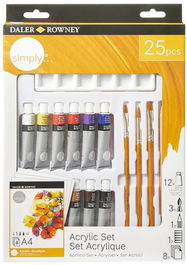 Pintura Acrilica Daler Rowney 12 Ml (Tubo) Set De 25