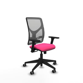 PIQUERAS Y CRESPO Silla de oficina Motilla con mecanismo Sincro, Rosa y Gris