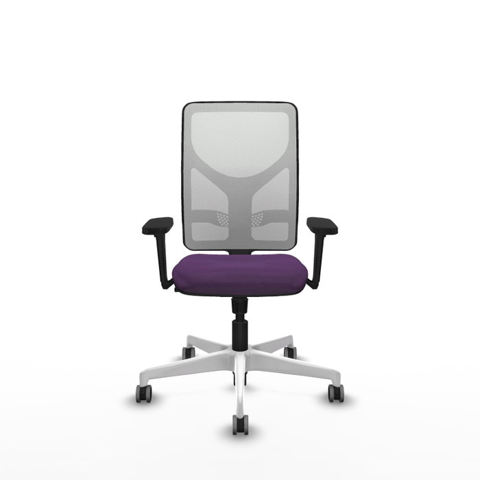 PIQUERAS Y CRESPO Silla de oficina Motilla con mecanismo Sincro, Morado y Blanco
