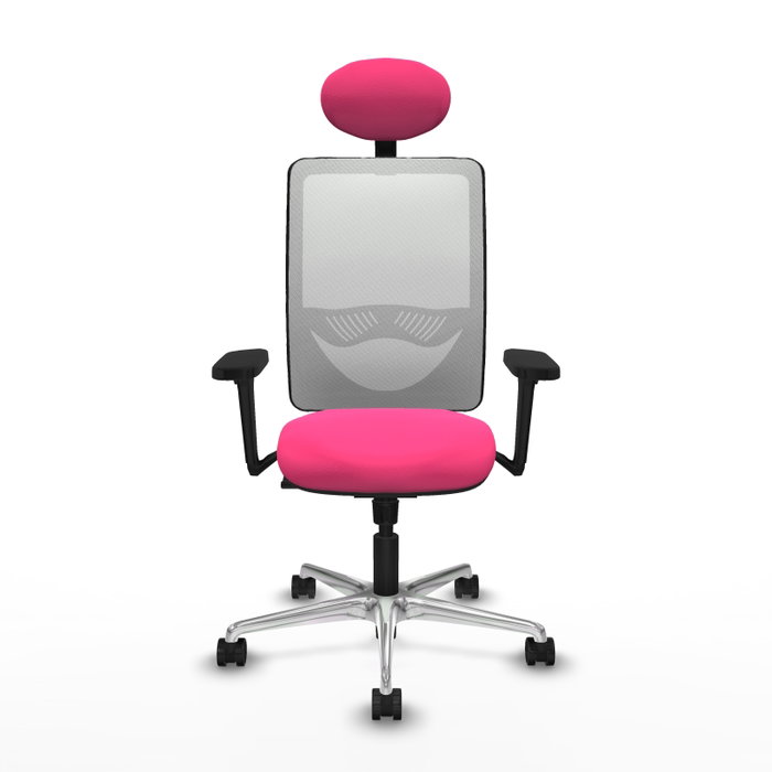 PIQUERAS Y CRESPO Silla de oficina Zulema con mecanismo Sincro, Rosa y Blanco PIQUERAS Y CRESPO Silla de oficina Zulema con mecanismo Sincro, Rosa y Blanco