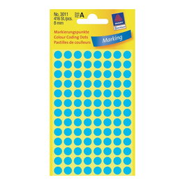 AVERY Zweckform Etiquetas de Identificación 3011 Azul Ø 8,0 mm, 416 Unidades